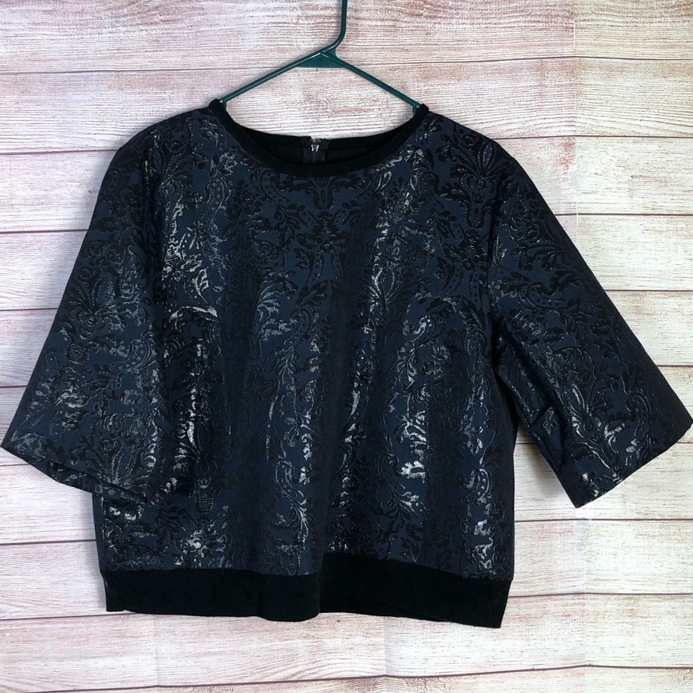 Simply Vera Wang Beautiful Brocade Crop Top SzXL